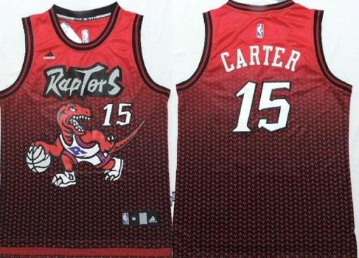 Toronto Raptors #15 Vince Carter Red Black Drift Fashion NBA Jerseys
