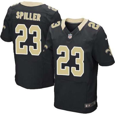 Nike Saints #23 C.J. Spiller Black Team Color Men's Stitched NFL Elite Jersey