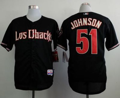 Diamondbacks #51 Randy Johnson Black Cool Base Stitched Baseball Jersey