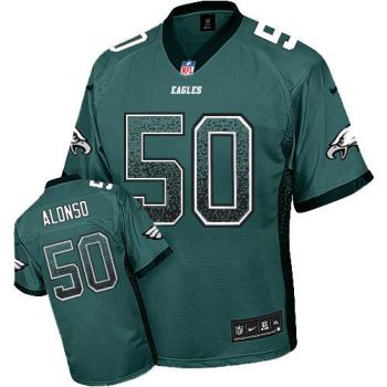 Nike Philadelphia Eagles #50 Kiko Alonso Midnight Green NFL Elite Drift Fashion Jersey