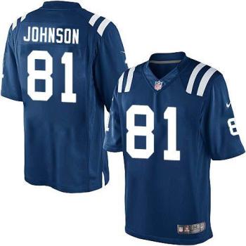 Nike Indianapolis Colts #81 Andre Johnson Royal Blue Team Color Men's Stitched NFL Game Jersey
