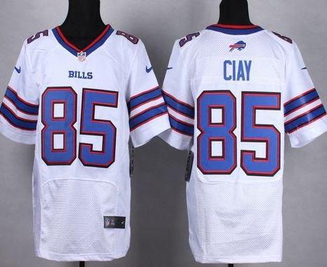 Nike Buffalo Bills #85 Charles Clay White Men's Stitched Elite NFL Jerseys