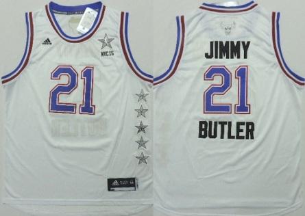2015 NBA All-Star Eastern Conference Chicago Bulls #21 Jimmy Butler White Stitched NBA Jersey