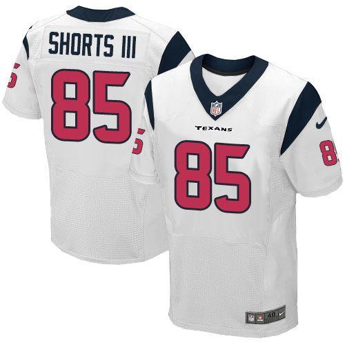 Nike Houston Texans #85 Cecil Shorts III White Men's Stitched NFL Elite Jersey