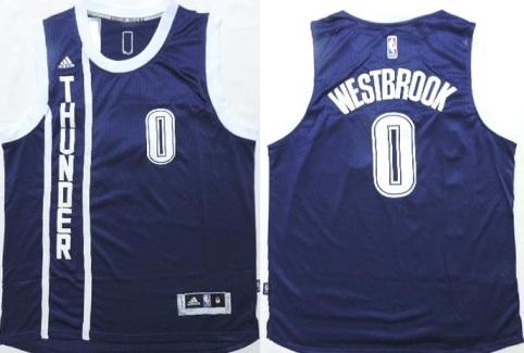 Oklahoma City Thunder #0 Russell Westbrook Blue Revolution 30 Swingman NBA Jerseys New Style