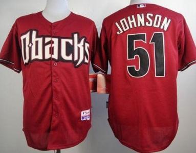 Arizona Diamondbacks #51 Randy Johnson Red Cool Base Stitched Baseball Jersey