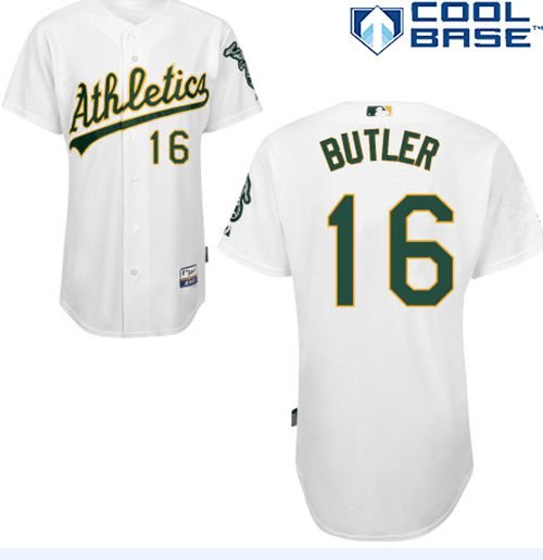 Oakland Athletics #16 Billy Butler White Cool Base Stitched Baseball Jersey