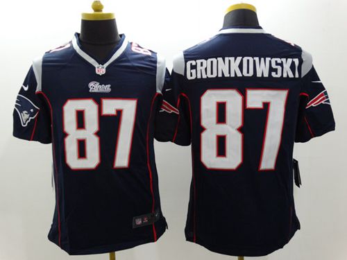 Nike New England Patriots #87 Rob Gronkowski Navy Blue Stitched NFL Limited Jersey