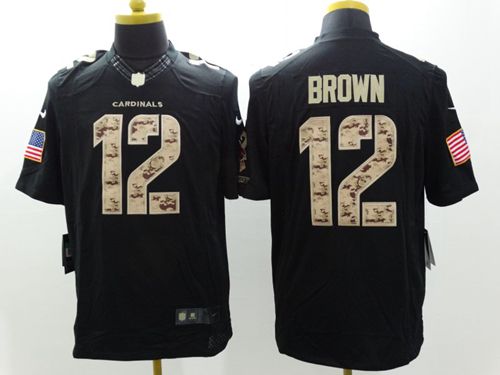 Nike Arizona Cardinals #12 John Brown Black Stitched NFL Limited Salute to Service Jersey