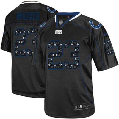 Nike Indianapolis Colts #23 Frank Gore Lights Out Black NFL Elite Jersey
