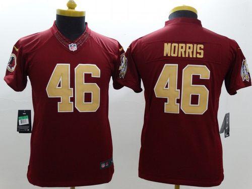 Youth Nike Washington Redskins #46 Alfred Morris Red Stitched NFL Limited Jersey
