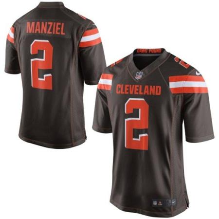Youth Nike Cleveland Browns #2 Johnny Manziel Brown Team Color Stitched NFL Jersey