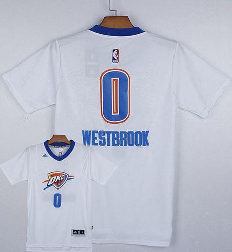 Oklahoma City Thunder #0 Russell Westbrook White Pride Stitched NBA Jersey