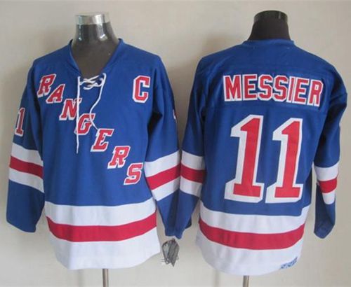 New York Rangers #11 Mark Messier Light Blue CCM Throwback Stitched NHL Jersey