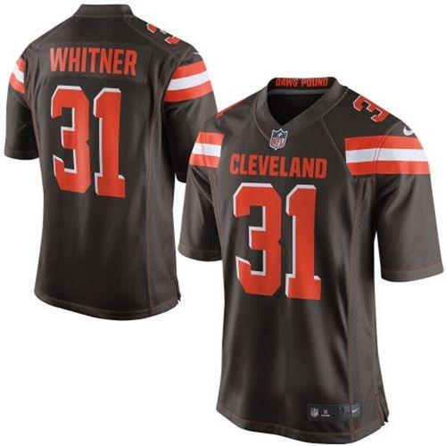 Nike Cleveland Browns #31 Donte Whitner Brown Team Color Stitched NFL Elite Jersey