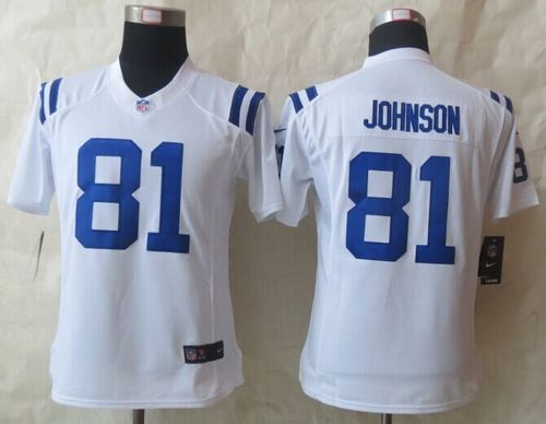 Women's Nike Indianapolis Colts #81 Andre Johnson White Stitched NFL Limited Jersey