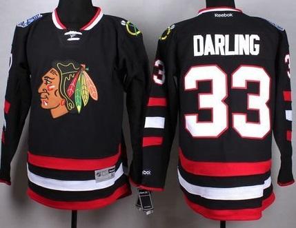 Chicago Blackhawks #33 Scott Darling Black Stadium Series Stitched NHL Jersey