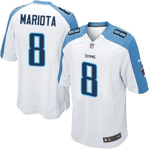 Youth Nike Tennessee Titans #8 Marcus Mariota White Stitched NFL Jersey