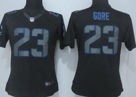 Women's Nike Indianapolis Colts #23 Frank Gore Black Impact NFL Limited Jersey