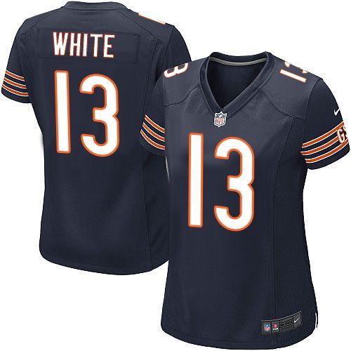 Women's Nike Chicago Bears #13 Kevin White Navy Blue Team Color Stitched NFL Jersey