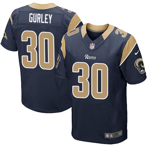 Nike St Louis Rams #30 Todd Gurley Navy Blue Stitched NFL Elite Jersey