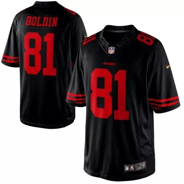 Nike San Francisco 49ers #81 Anquan Boldin Black Limited Alternate Jersey