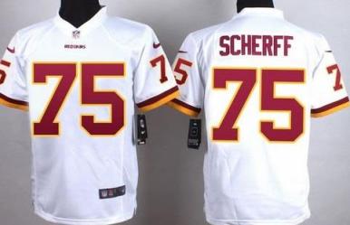 Youth Nike Washington Redskins #75 Brandon Scherff White Stitched NFL Jersey
