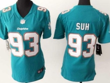 Women's Nike Miami Dolphins #93 Ndamukong Suh Green Stitched NFL Jersey