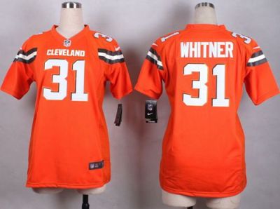 Women's Nike Cleveland Browns #31 Donte Whitner Orange Stitched NFL Jersey