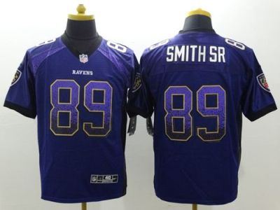 Nike Baltimore Ravens #89 Steve Smith Sr Purple NFL Elite Drift Fashion Jersey