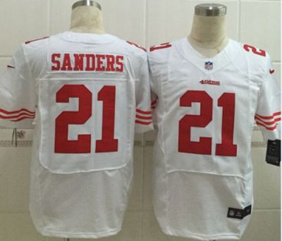 Nike San Francisco 49ers #21 Deion Sanders White NFL Elite Jersey