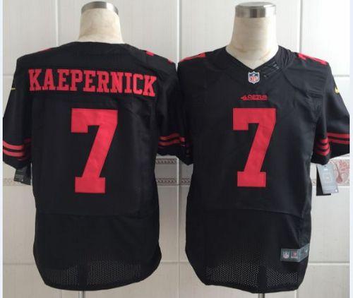 Nike San Francisco 49ers #7 Colin Kaepernick Black Stitched NFL Elite Jersey