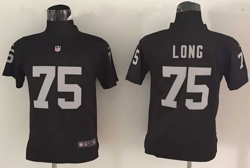 Youth Nike Oakland Raiders #75 Howie Long Black Stitched NFL Elite Jersey