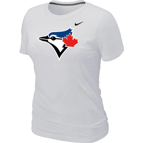 Women's Nike Toronto Blue Jays Authentic Logo T-Shirt White