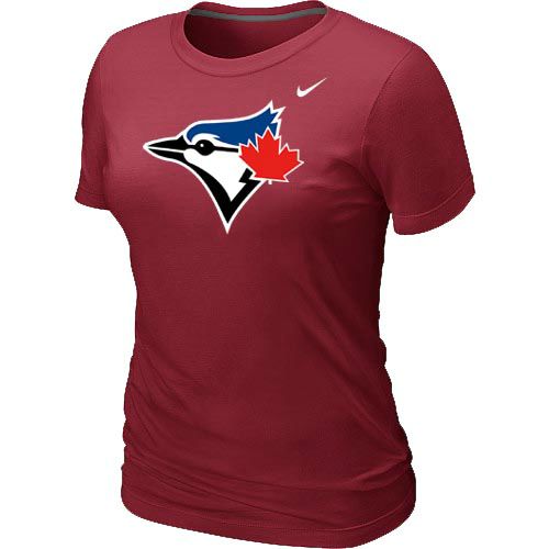 Women's Nike Toronto Blue Jays Authentic Logo T-Shirt Red