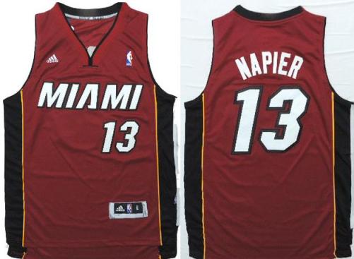 Miami Heat #13 Shabazz Napier Red Stitched NBA Jersey