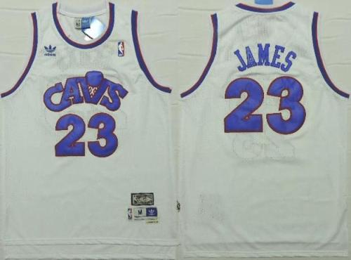 Cleveland Cavaliers #23 LeBron James White NBA Jerseys CAVS Style