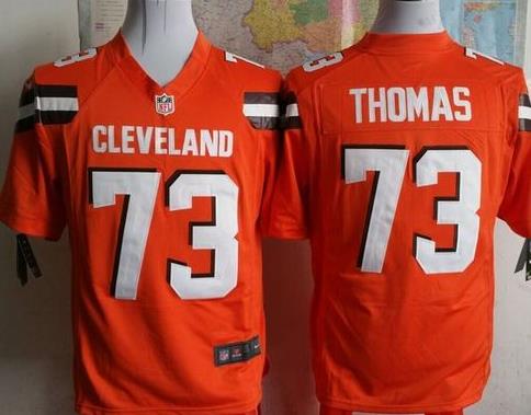 Nike Cleveland Browns #73 Joe Thomas Orange Stitched NFL Game Jersey