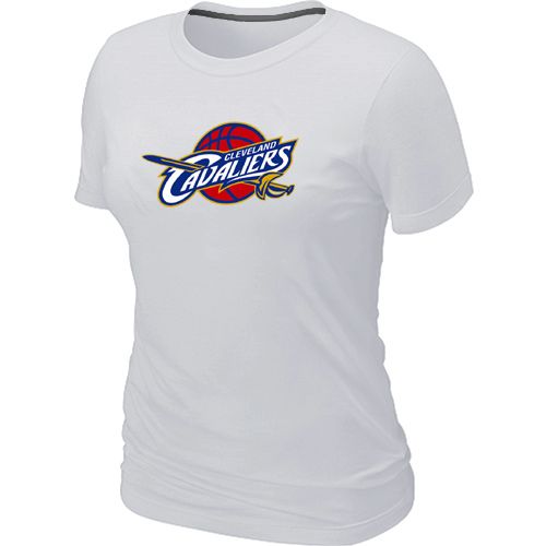 Women's Cleveland Cavaliers Big & Tall Primary Logo White NBA T-Shirt