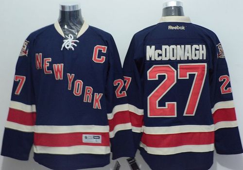 New York Rangers #27 Ryan McDonagh Navy Blue Stitched NHL Jersey