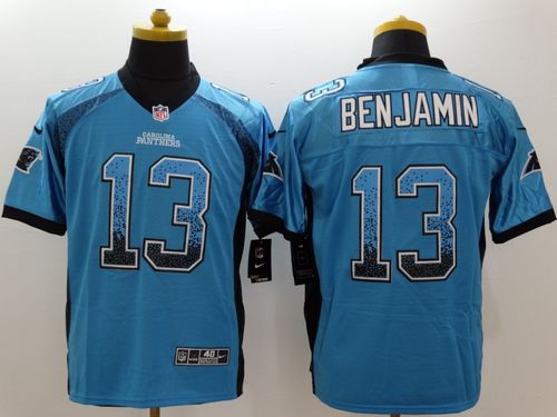Nike Carolina Panthers #13 Kelvin Benjamin Blue Stitched NFL Elite Drift Fashion Jersey