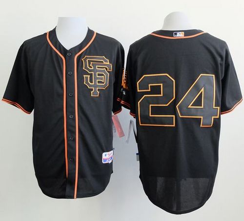 San Francisco Giants #24 Willie Mays Black Cool Base Stitched Baseball Jersey