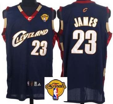Cavaliers #23 LeBron James Blue The Finals Patch Stitched NBA Jersey
