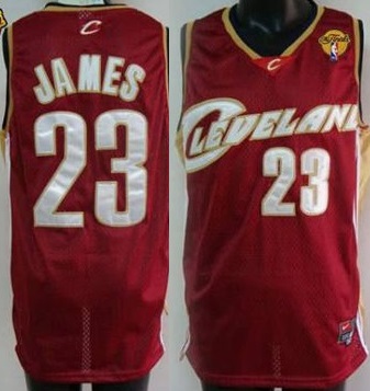 Cavaliers #23 LeBron James Red The Finals Patch Stitched NBA Jersey