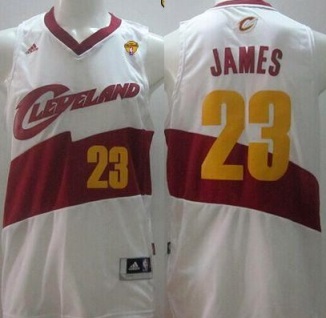 Cavaliers #23 LeBron James White The Finals Patch New Revolution 30 Stitched NBA Jersey