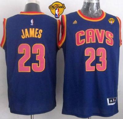 Cavaliers #23 LeBron James Navy Blue CavFanatic The Finals Patch Stitched Revolution 30 NBA Jersey