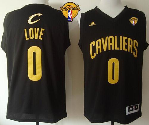 Cavaliers #0 Kevin Love Black Fashion The Finals Patch Stitched NBA Jersey