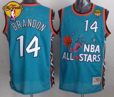 Cavaliers #14 Terrell Brandon Light Blue 1996 All Star The Finals Patch Mitchell And Ness Stitched NBA Jersey