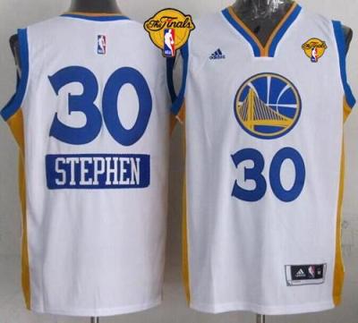 Warriors #30 Stephen Curry White 2014-15 Christmas Day The Finals Patch Stitched NBA Jersey