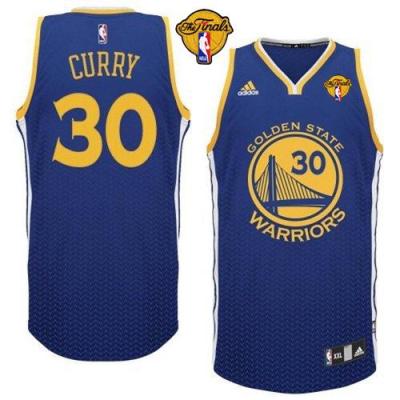 Warriors #30 Stephen Curry Blue Resonate Fashion Swingman The Finals Patch Stitched NBA Jersey